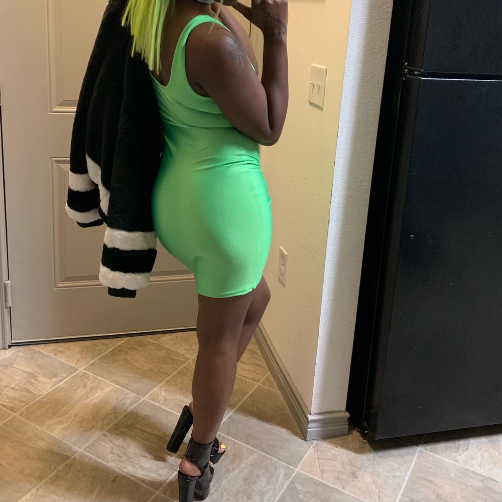 Slime green dress SOLD